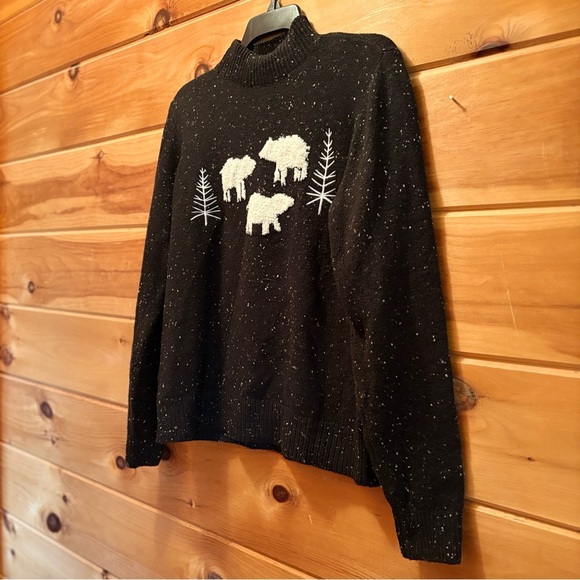 LOFT Black and White Turtleneck Sweater Super Comfy Size M NWOT - Picture 1 of 10